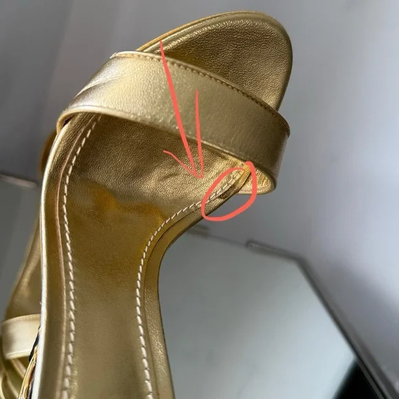 Dolce Gabbana Nappa mordore sandals with baroque DG heel 37 - Picture 9 of 15